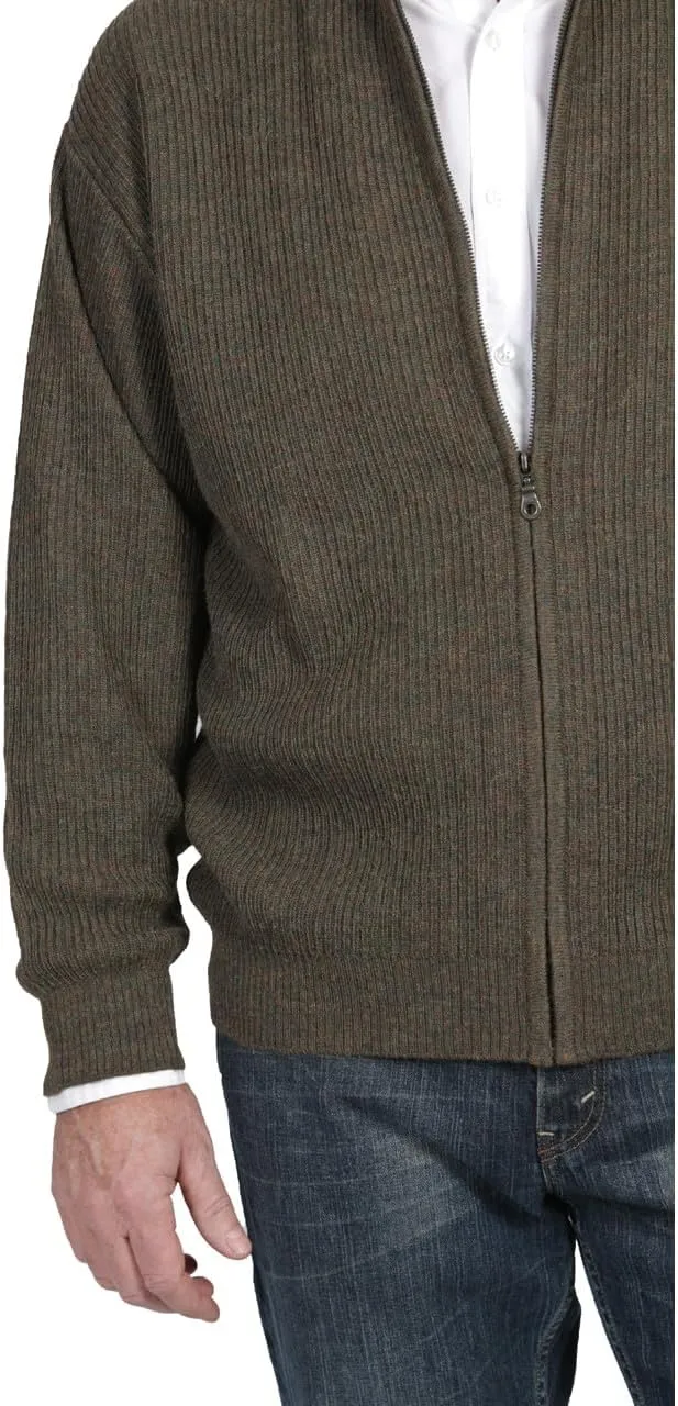 Men's 21st Century Zip Up Cardigan Lightweight Luxury with Exceptional Warmth in 100% Alpaca Wool