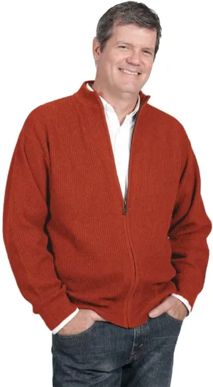 Men's 21st Century Zip Up Cardigan Lightweight Luxury with Exceptional Warmth in 100% Alpaca Wool