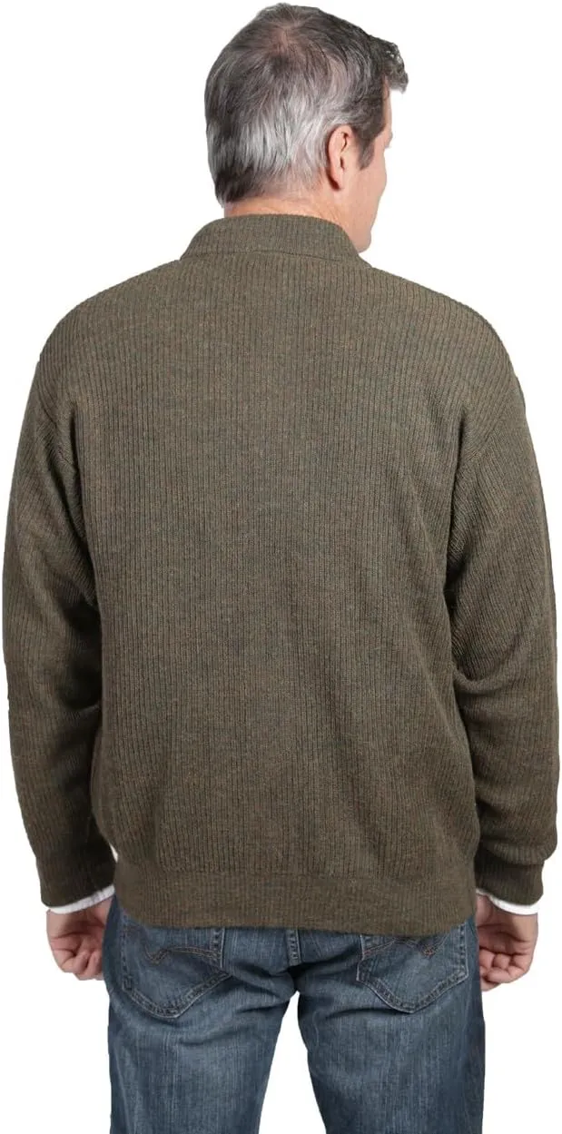 Men's 21st Century Zip Up Cardigan Lightweight Luxury with Exceptional Warmth in 100% Alpaca Wool