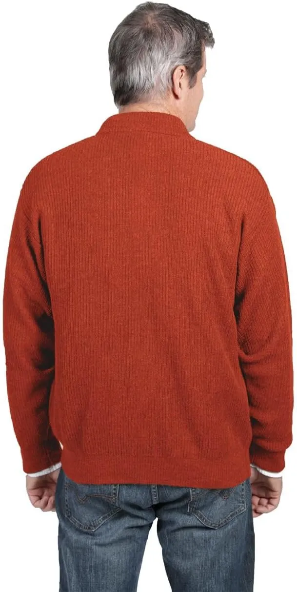 Men's 21st Century Zip Up Cardigan Lightweight Luxury with Exceptional Warmth in 100% Alpaca Wool