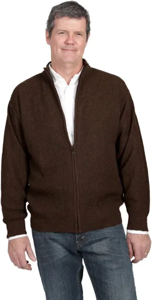 Men's 21st Century Zip Up Cardigan Lightweight Luxury with Exceptional Warmth in 100% Alpaca Wool