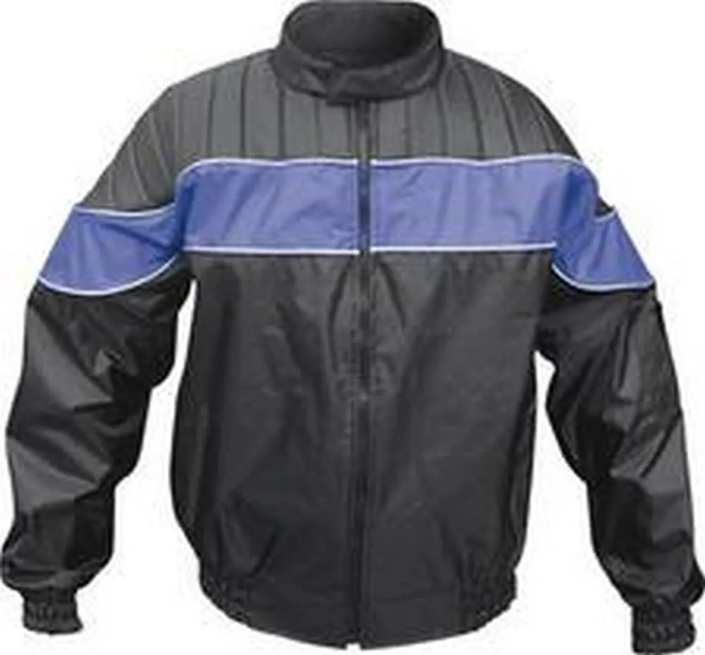 Men's AL2092 Nylon Riding Jacket Small Black/Blue