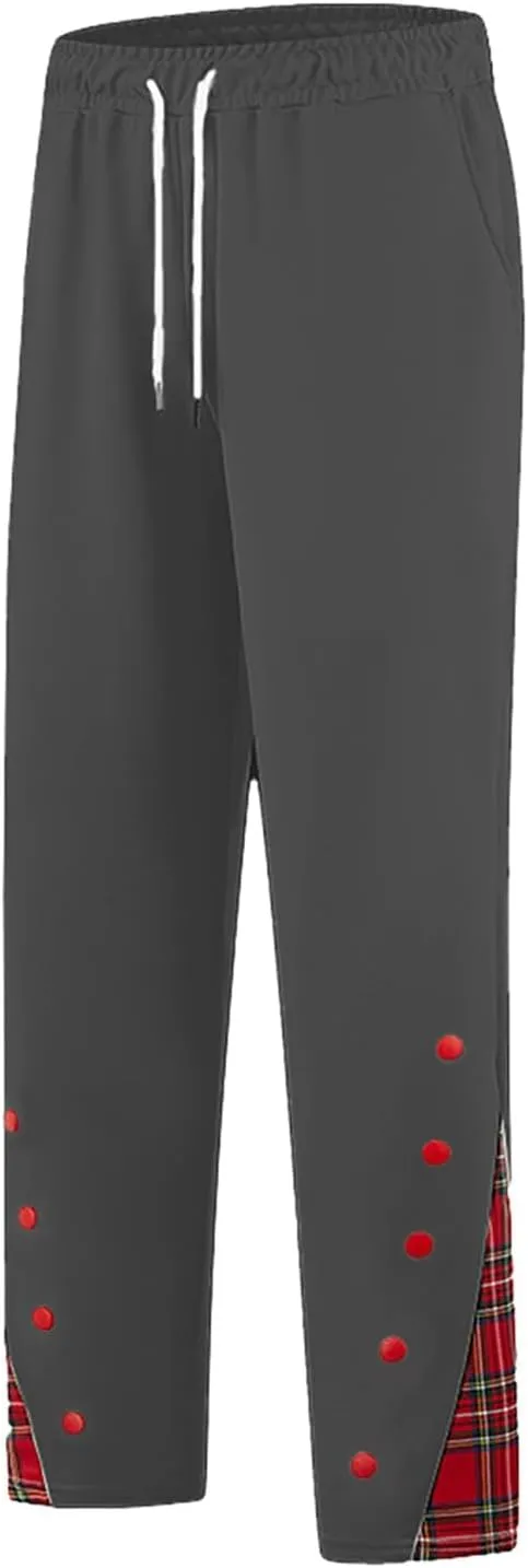 Men's Baggy Sweatpants Plus Size Elastic Waist Drawstring Wide Leg Casual Pants Fashion Breathable Joggers Trousers