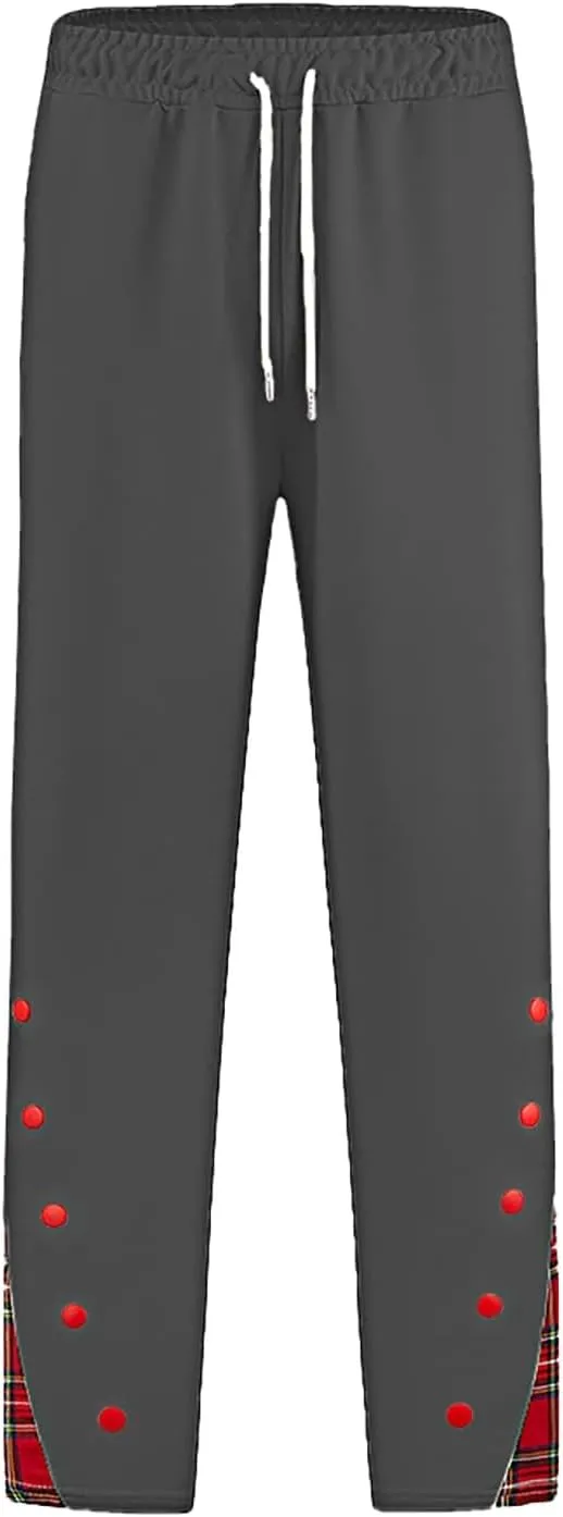 Men's Baggy Sweatpants Plus Size Elastic Waist Drawstring Wide Leg Casual Pants Fashion Breathable Joggers Trousers