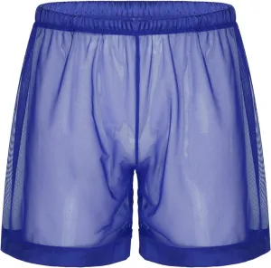 Mens Breathable Boxer Shorts Lip See Sexy Through Underpants Underwear Men's Print Transparent Men's underwear