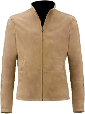 Mens Brown Black Leather Jacket  James Daniel Craig Bond Suede Bomber Jackets for Men - Leather Jacket Men