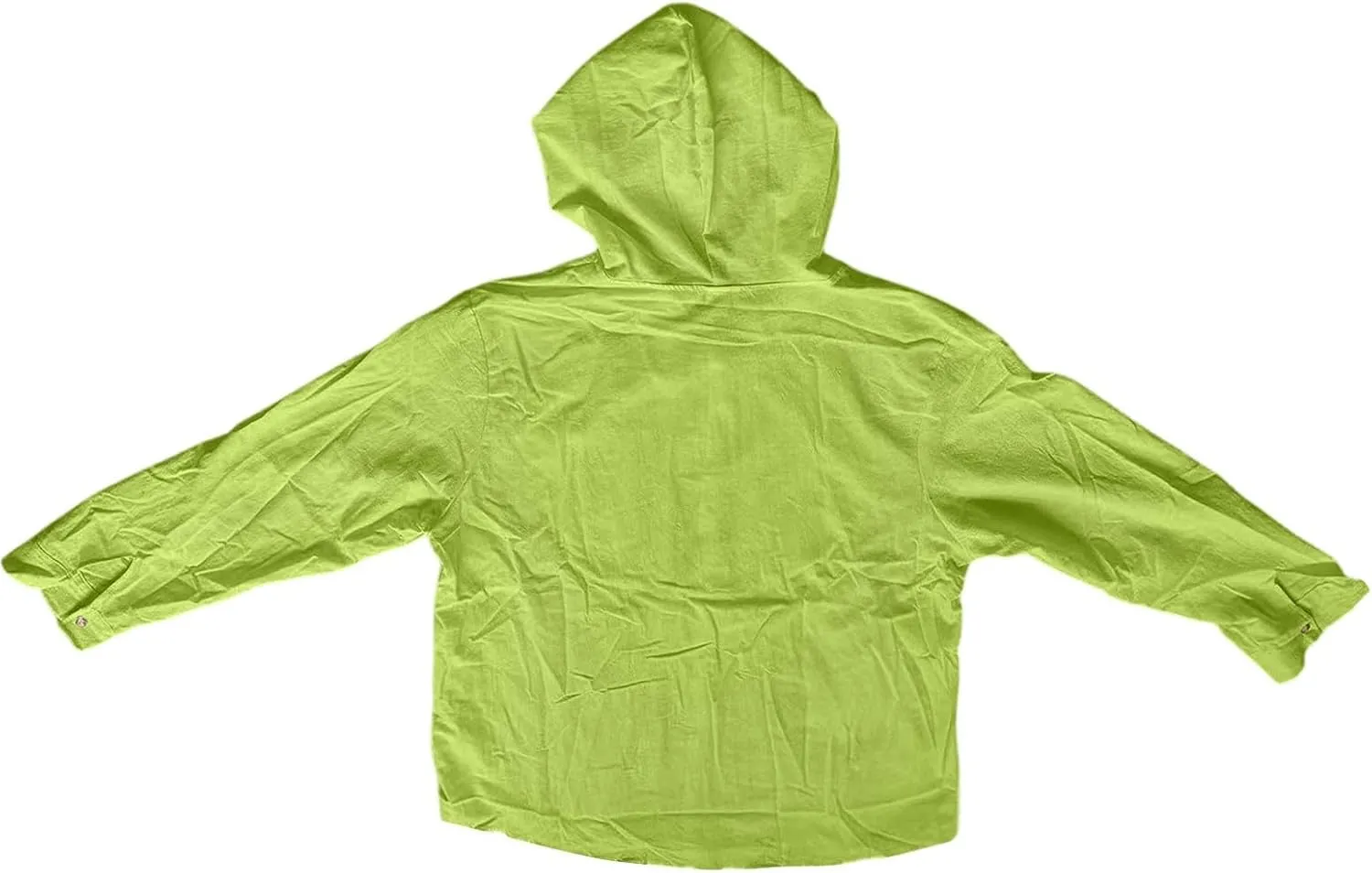 Mens Button Up Hoodies Cotton Linen Long Sleeve Lightweight Summer Sun Protection Hooded Beach Shirts