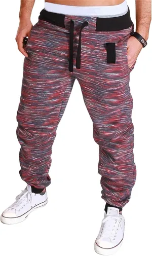 Men's Camouflage Sweatpants, Loose Casual Stretch Classic Fit Straight Camo Pants Sports Joggers Trousers with Pocket