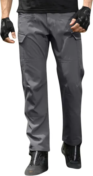 Men's Cargo Pants Big and Tall, Straight Fit Fast Dry Cool Plus Size Pants Waterproof Photography Cargo Trousers for Men Exploration Tactical Ripstop Clothing Multipants Gray M