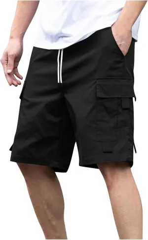 Men's Cargo Shorts Casual Lightweight Quick Dry Summer Outdoor Hiking Drawstring Multi-Pocket Relaxed Fit Cargo Shorts