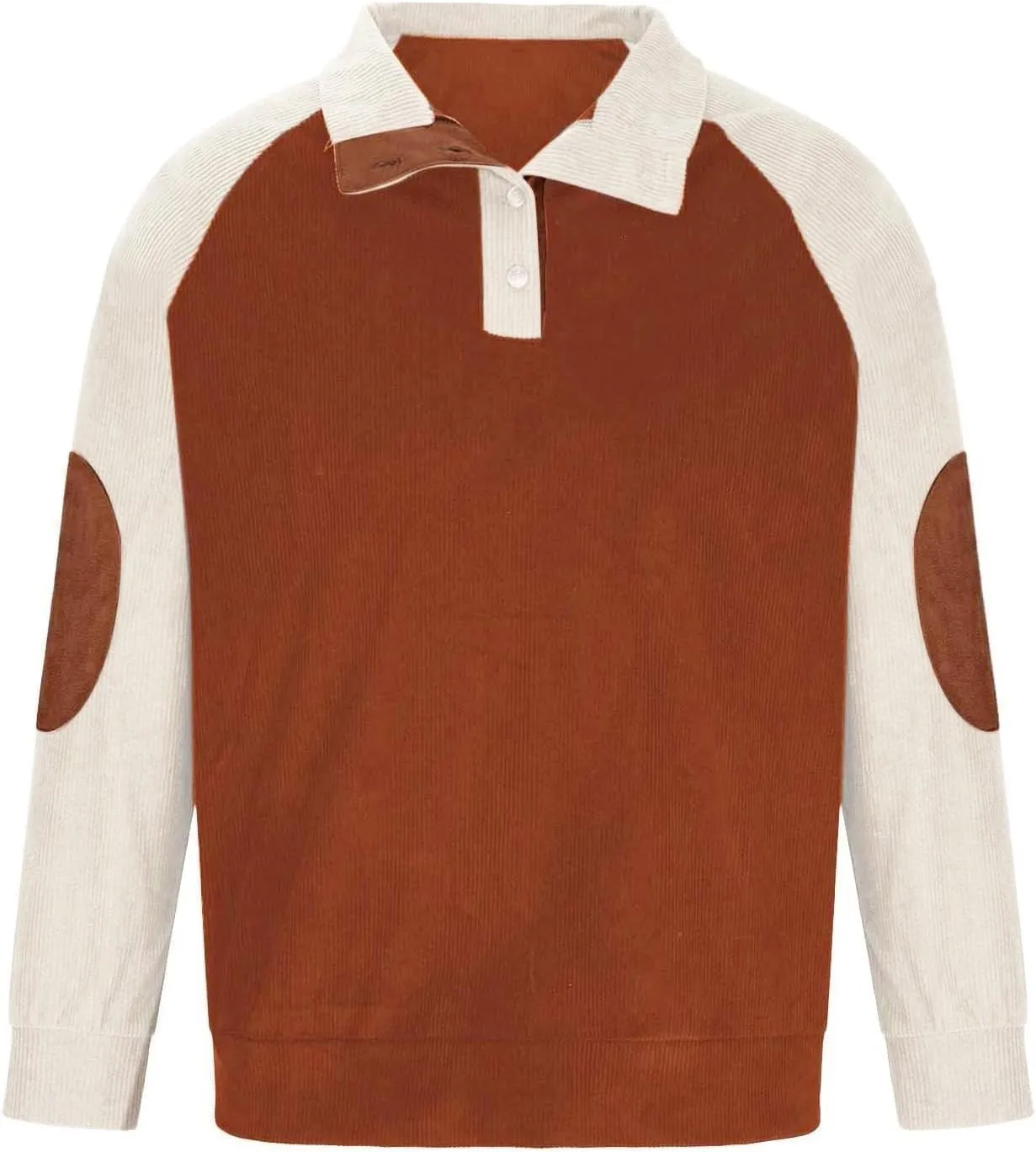 Men's Cashmere Long Sleeve Sweatshirt Day Casual Fashion Soft And Comfortable Small Print Long Sleeved Button