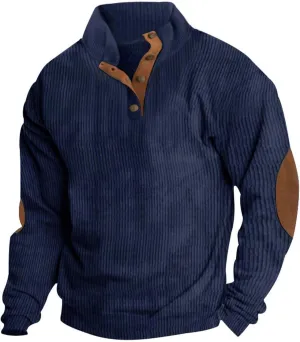 Men's Cashmere Long Sleeve Sweatshirt Sweater Button Up Pullover Casual Large Tall Sweatshirts For Men 3xl Mens