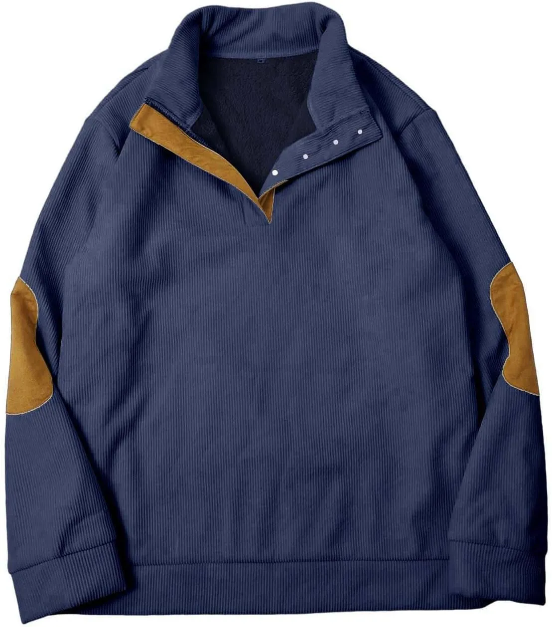 Men's Cashmere Long Sleeve Sweatshirt Sweater Button Up Pullover Casual Large Tall Sweatshirts For Men 3xl Mens