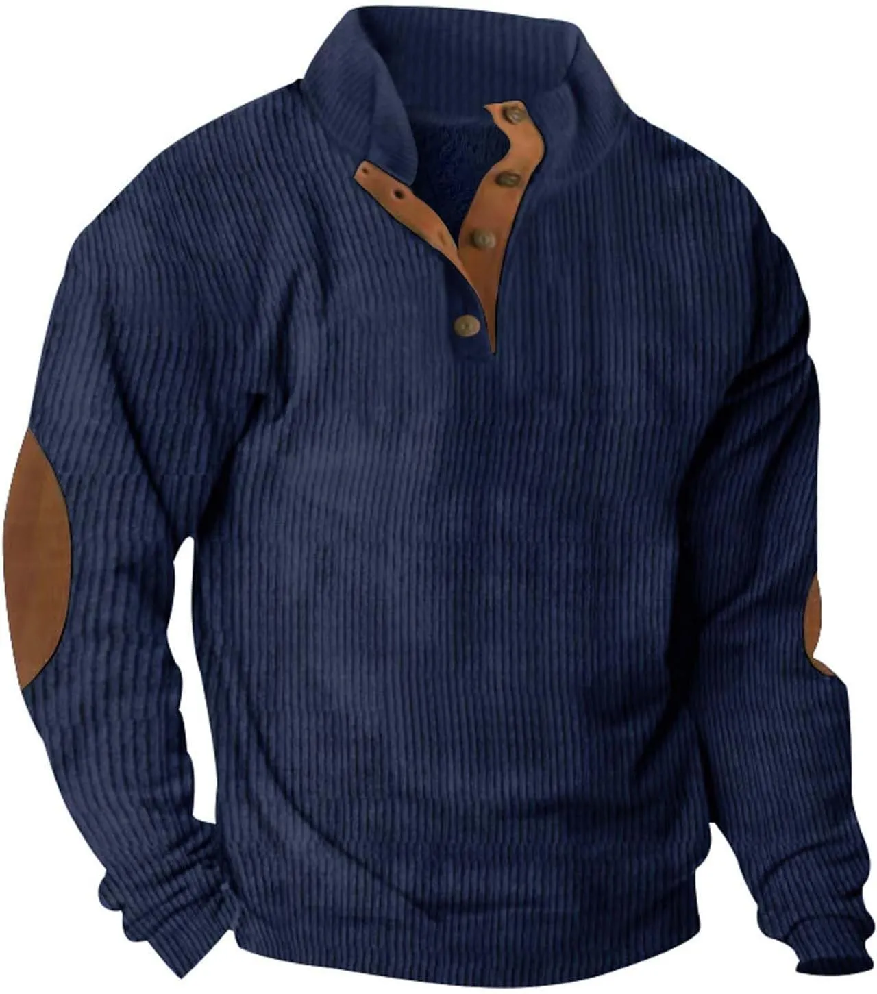 Men's Cashmere Long Sleeve Sweatshirt Sweater Button Up Pullover Casual Large Tall Sweatshirts For Men 3xl Mens