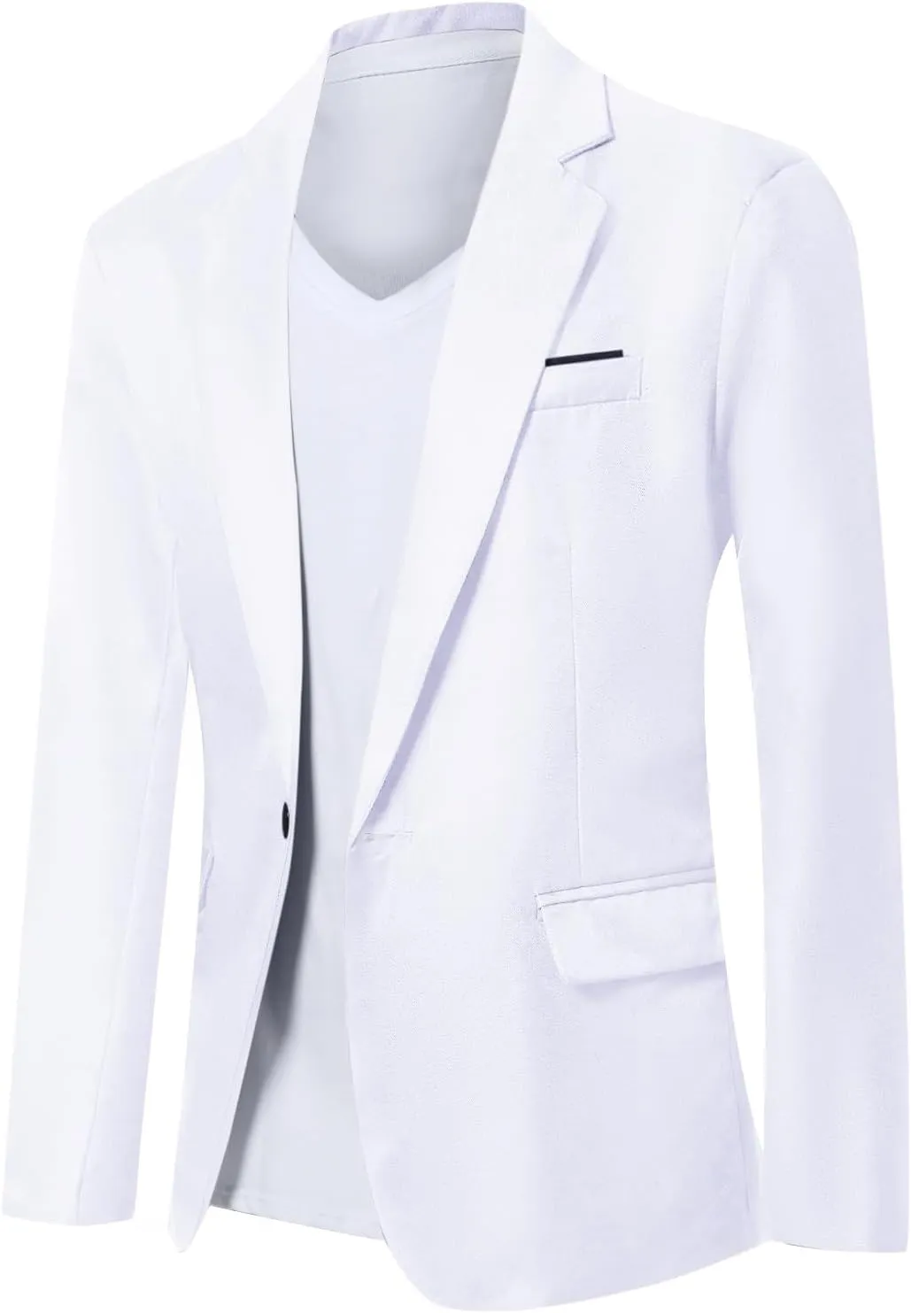 Mens Casual Blazer Suit Jackets Slim Fit One Button Sport Coats Lightweight Business Daily Jacket