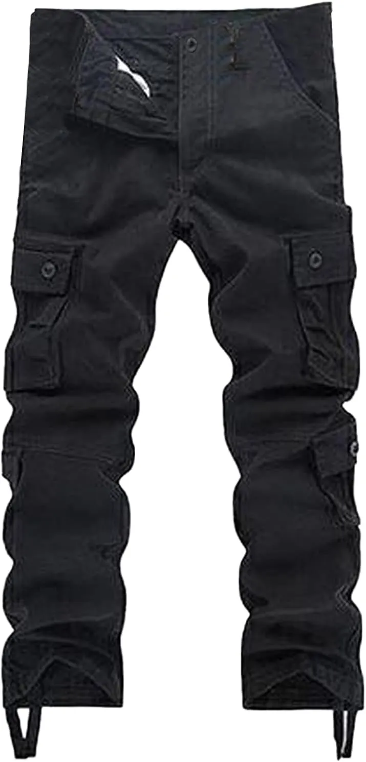 Men's Casual Cargo Pants Slim Fit Stretch Joggers Fashion Style Trousers Regular Tapered Cargo Pant with Pockets