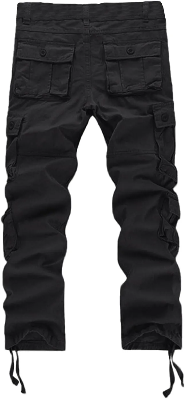 Men's Casual Cargo Pants Slim Fit Stretch Joggers Fashion Style Trousers Regular Tapered Cargo Pant with Pockets