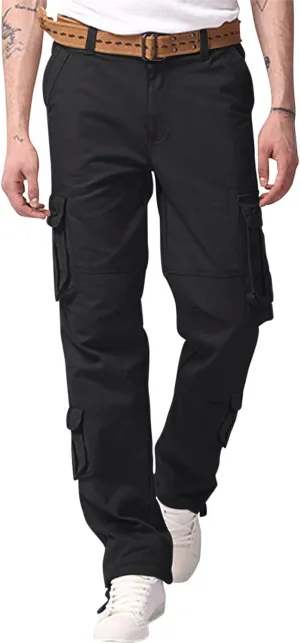 Men's Casual Cargo Pants Slim Fit Stretch Joggers Fashion Style Trousers Regular Tapered Cargo Pant with Pockets