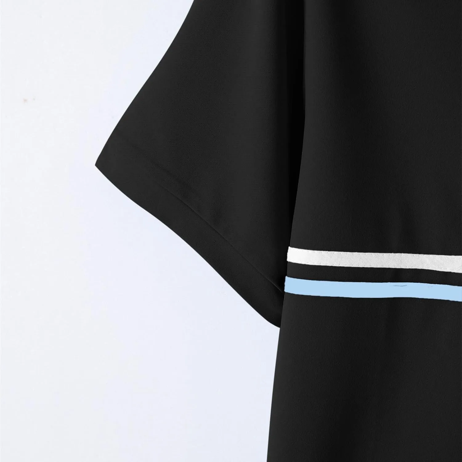 Mens Casual Golf Shirts Henley Neck Quarter Button Short Sleeve T-Shirt Loose Fit Striped Activewear Work Shirts