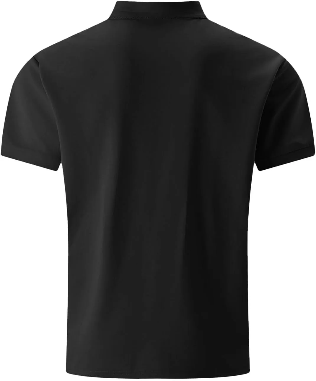 Mens Casual Golf Shirts Henley Neck Quarter Button Short Sleeve T-Shirt Loose Fit Striped Activewear Work Shirts