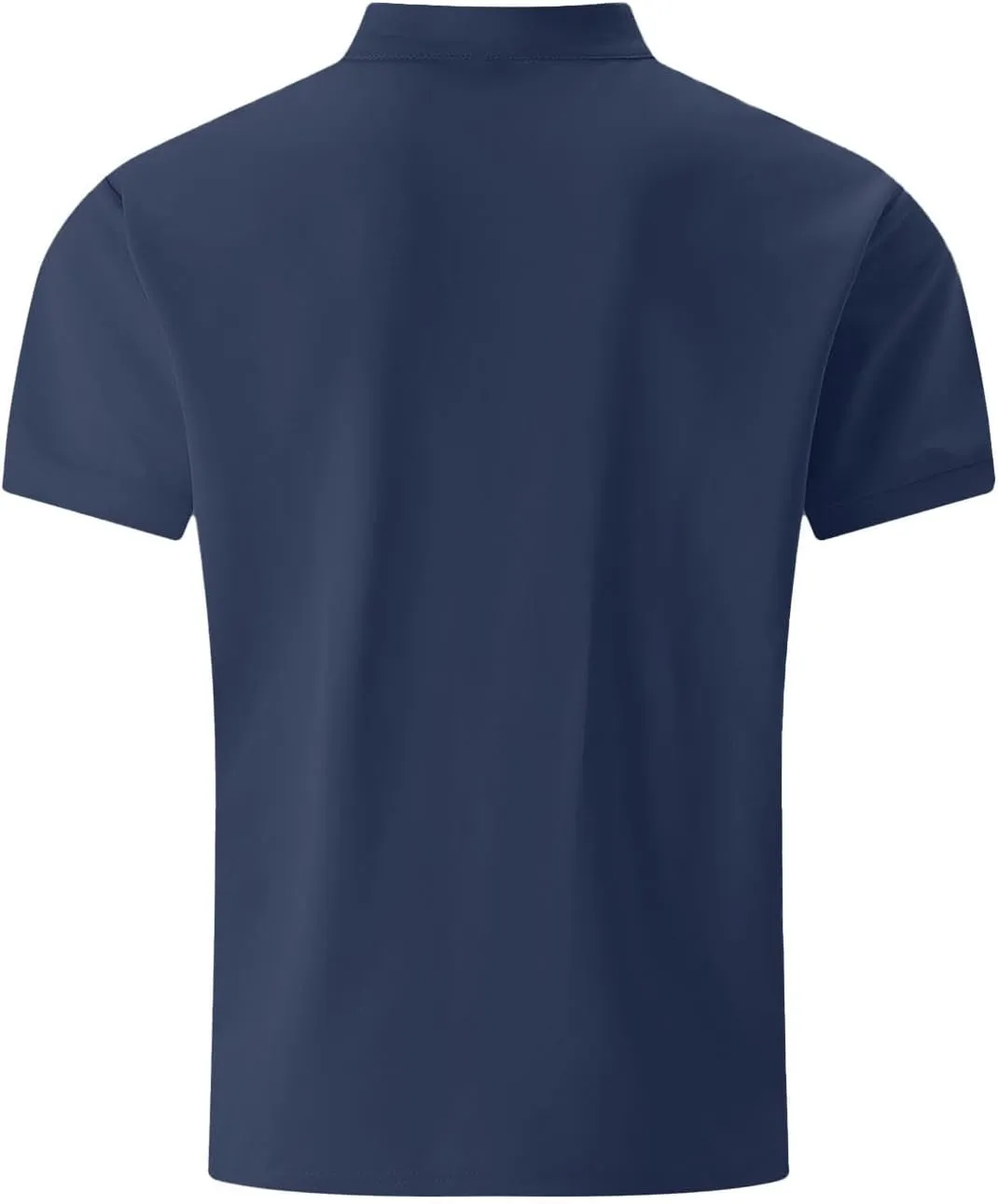 Mens Casual Golf Shirts Henley Neck Quarter Button Short Sleeve T-Shirt Loose Fit Striped Activewear Work Shirts