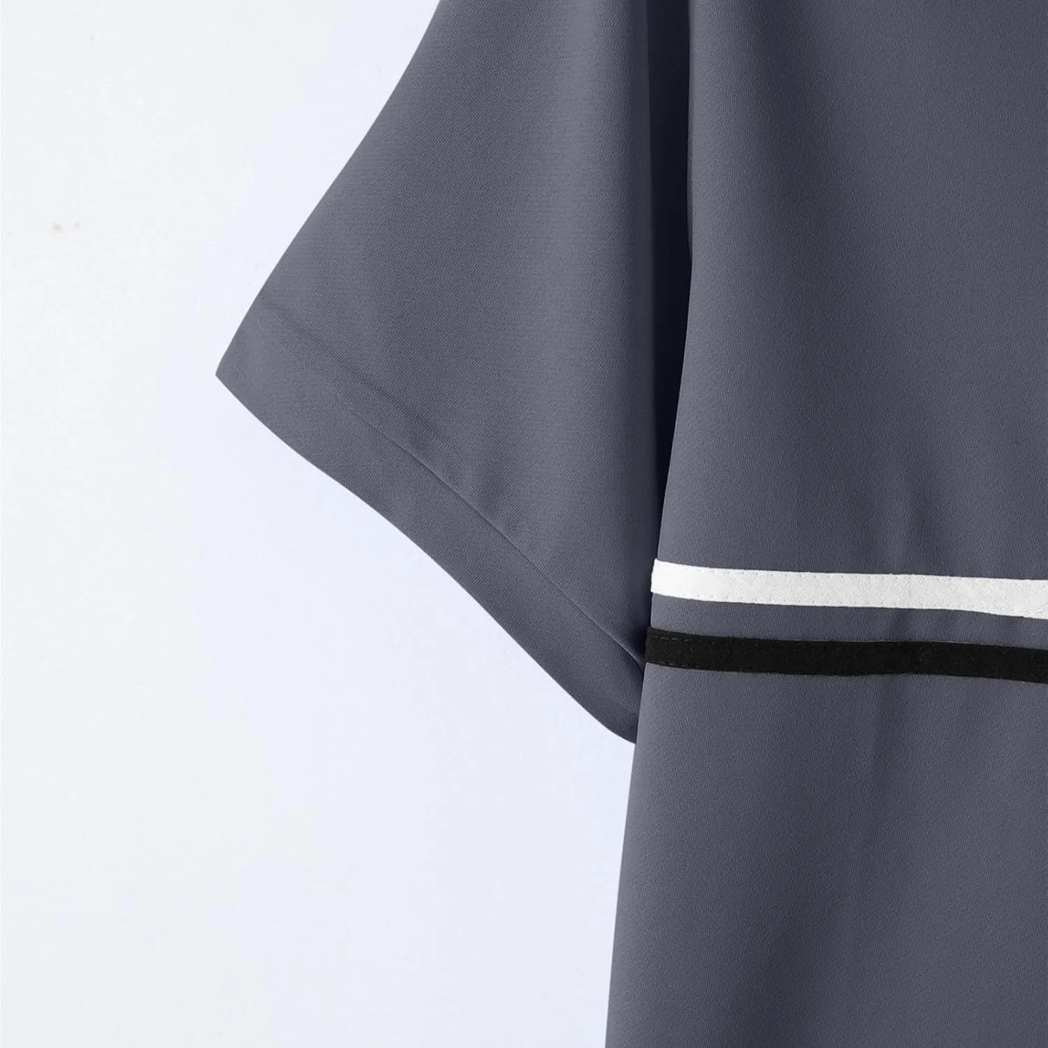 Mens Casual Golf Shirts Henley Neck Quarter Button Short Sleeve T-Shirt Loose Fit Striped Activewear Work Shirts