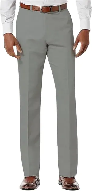 Men's Casual Straight-Fit Pants, Lightweight Wrinkle Free Dress Pants Stretch Flat Front Summer Spring Dress Slacks