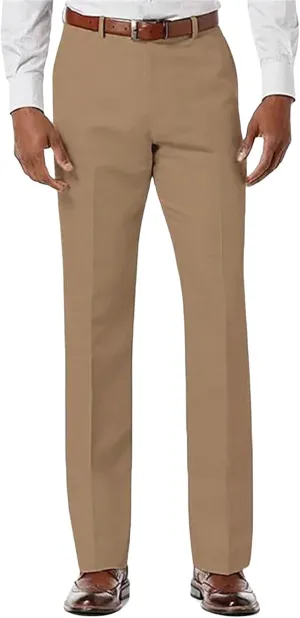 Men's Casual Straight-Fit Pants, Lightweight Wrinkle Free Dress Pants Stretch Flat Front Summer Spring Dress Slacks