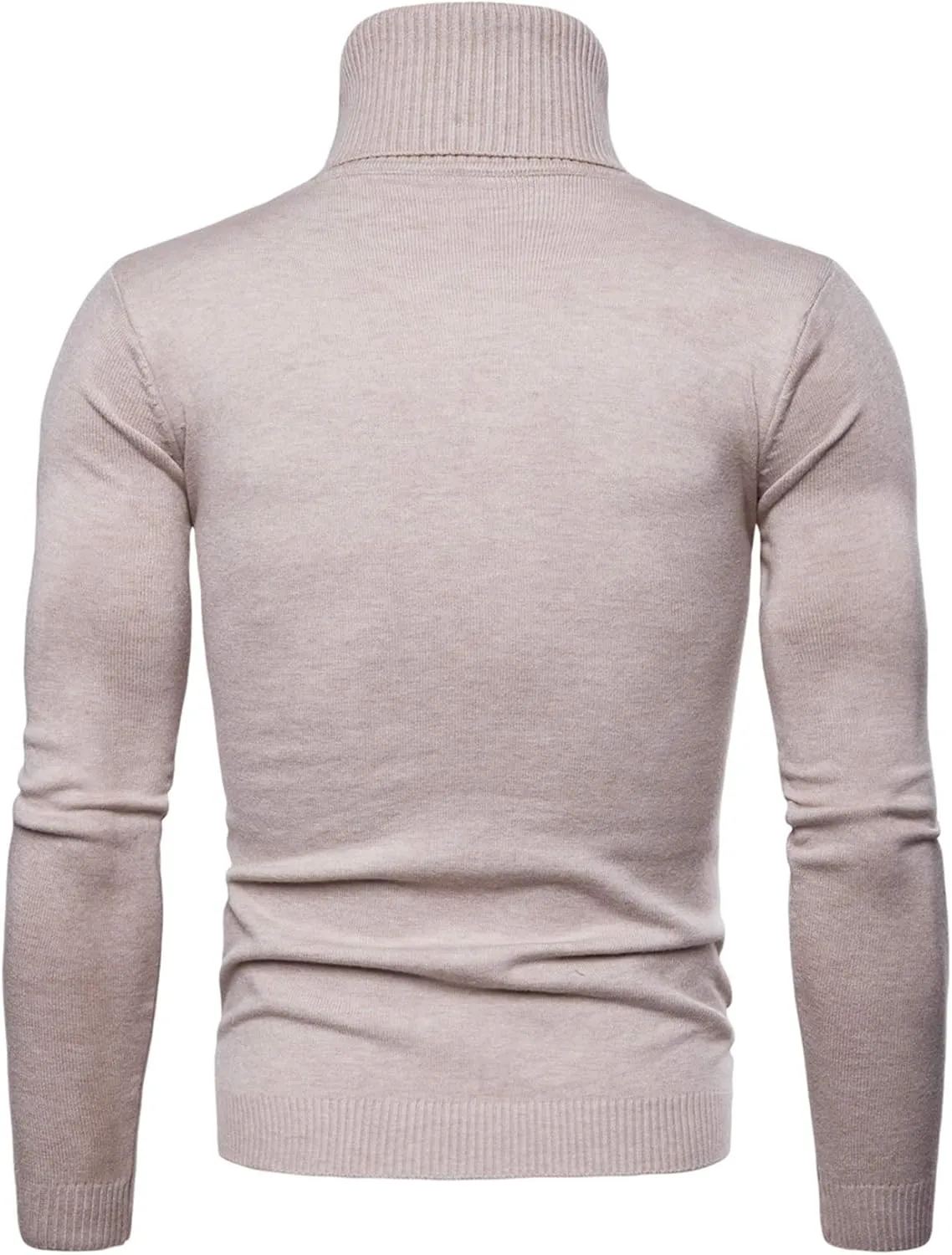 Mens Classic Sweatshirts Basic Knitted Turtleneck Jumper
