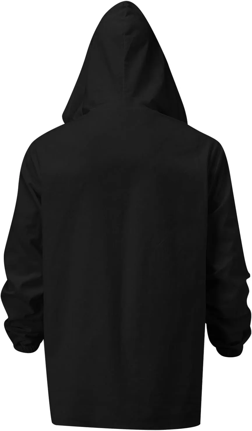 Mens Cotton Linen Hoodies Sun Protection Lightweight Beach Shirt Long Sleeve V Neck Button Down Hooded Shirt