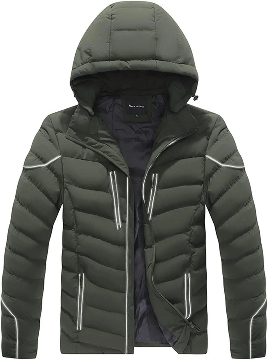Mens down jacket Winter Jackets And Coats With Removable Hood Cotton Padded Thick Warm Casual Outerwear For Man Plus
