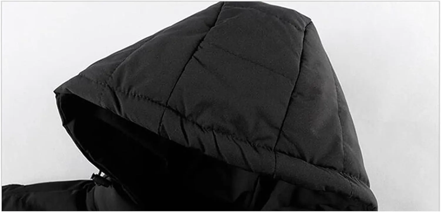 Mens down jacket Winter Jackets And Coats With Removable Hood Cotton Padded Thick Warm Casual Outerwear For Man Plus