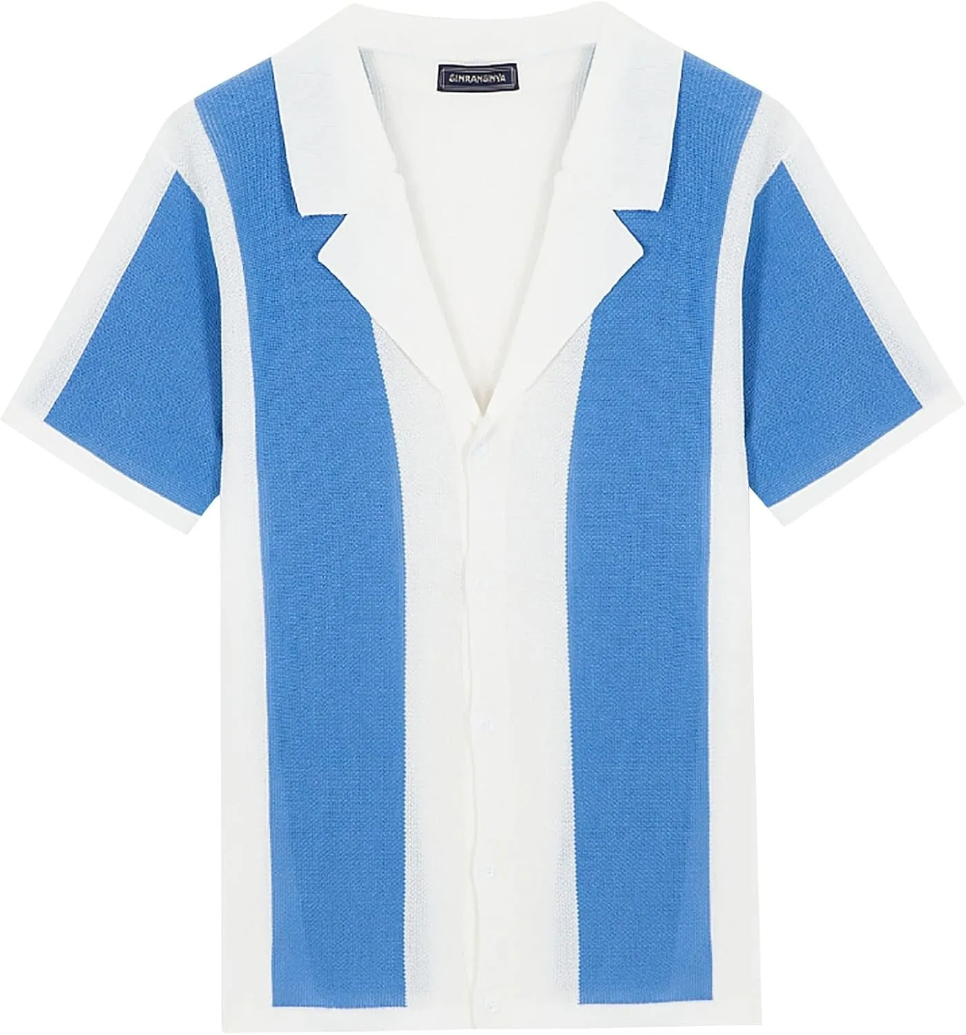 Men's Golf Polo Shirts Short Sleeve Striped Slim Fit Golf Shirt Lightweight Quick Dry Causal Classic Summer T-Shirt