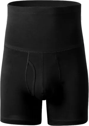 Men'S High Waist Tummy Control Slimming Shapewear Shorts Underwear Body Shaper Seamless Boxer Briefs 3-Pack