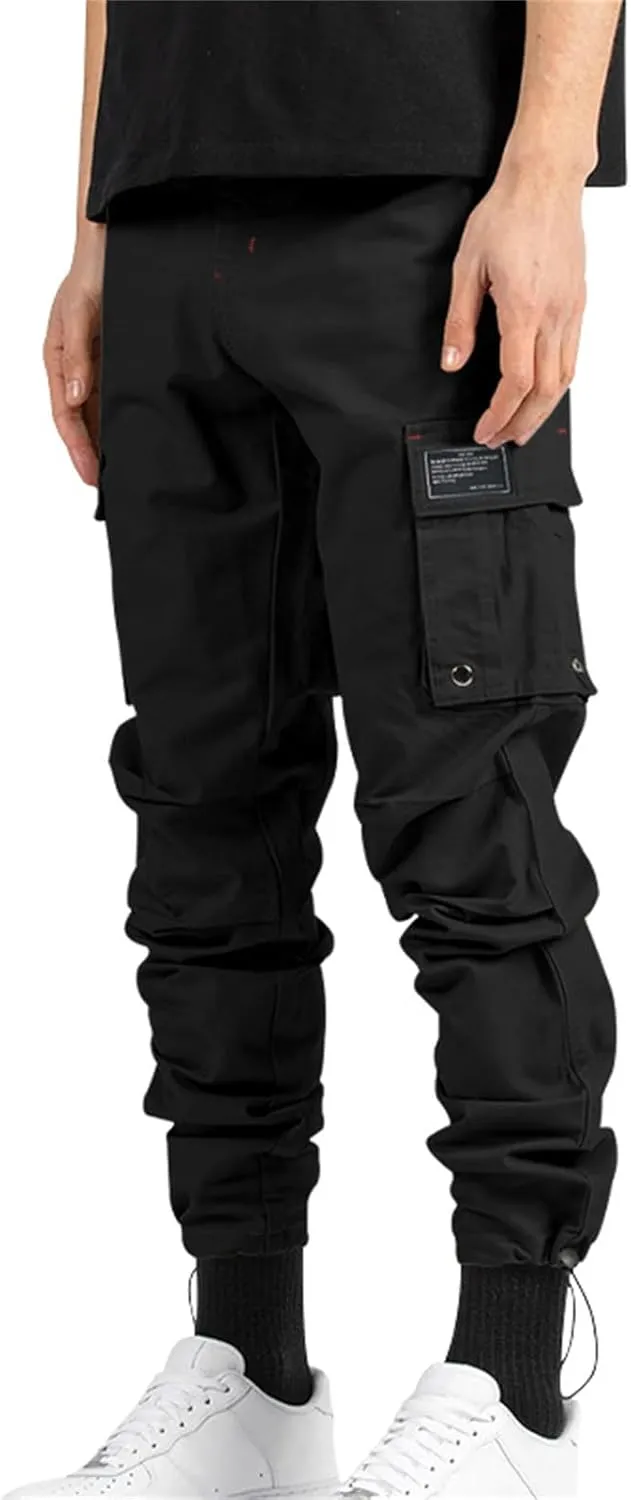 Men's Hiking Cargo Pants Fashion Lightweight Loose Hip Hop Street Work Trousers Classic Outdoor with Multi Pockets