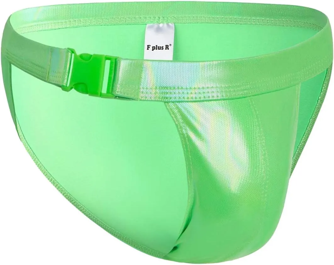 Men'S Jockstrap Lacquer Leather Adjustable Size Athletic Supporter Underwear Gym Workout Strap Briefs Men Thong