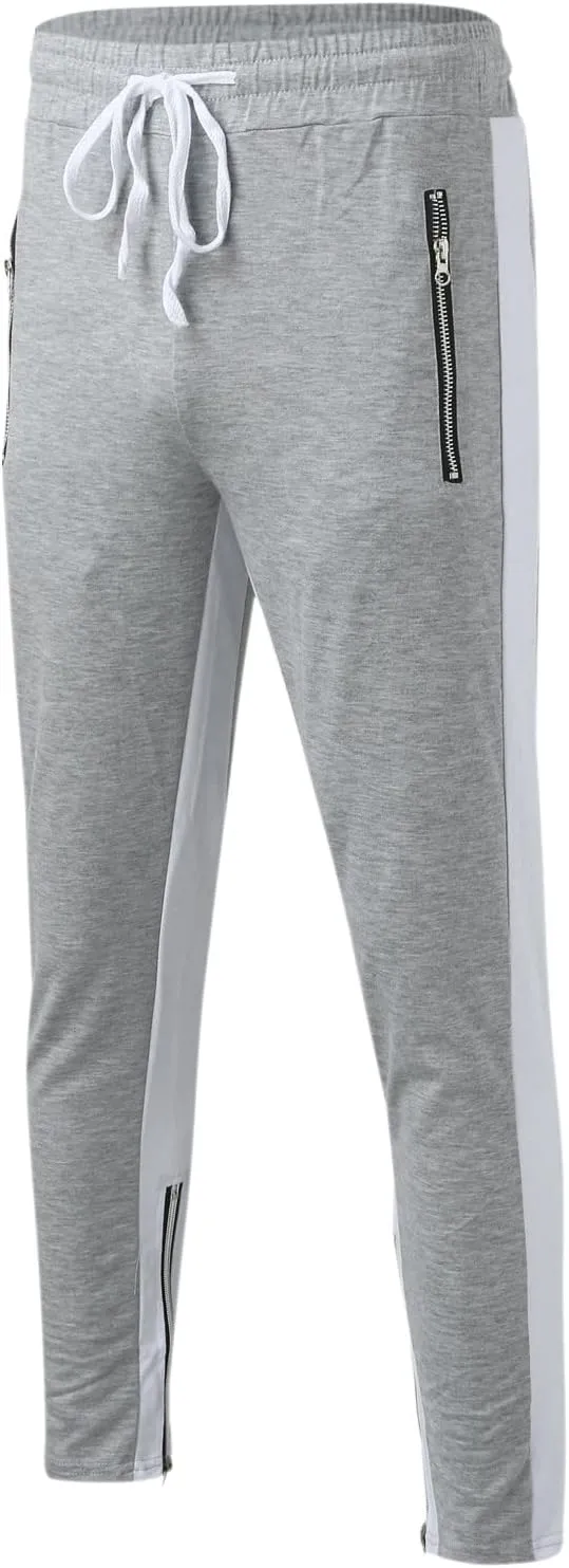 Men's Joggers Cargo Pants Slim Fit Drawstring Fashion Pants Sweatpants Casual Work Chino Pants with Pockets