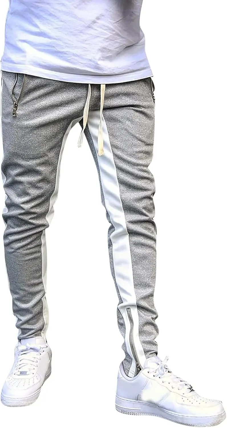 Men's Joggers Cargo Pants Slim Fit Drawstring Fashion Pants Sweatpants Casual Work Chino Pants with Pockets