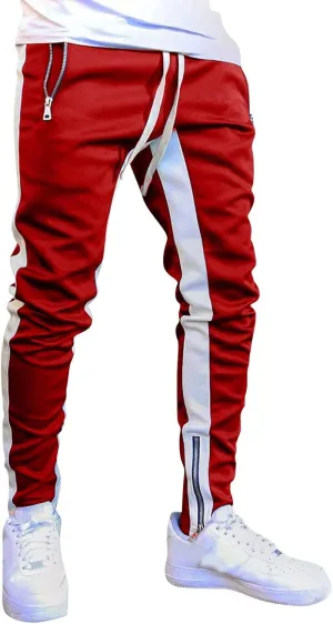 Men's Joggers Cargo Pants Slim Fit Drawstring Fashion Pants Sweatpants Casual Work Chino Pants with Pockets