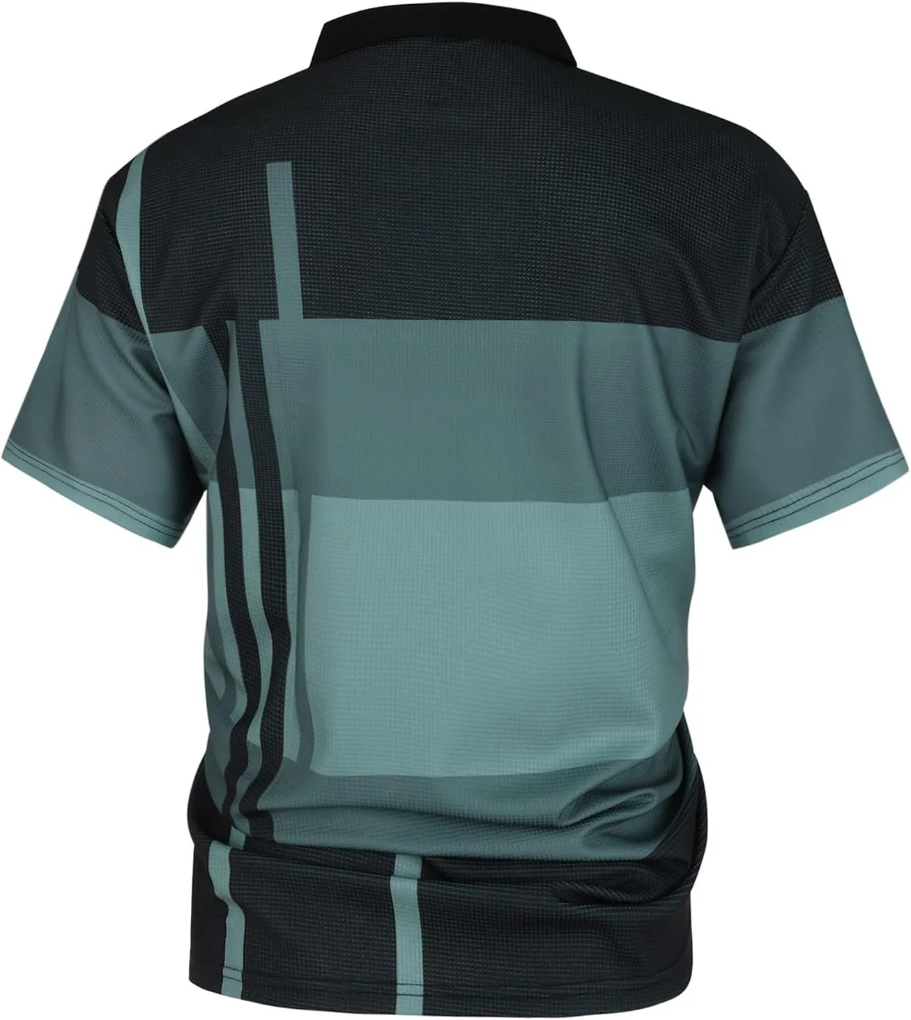 Mens Knit Polo Shirts Short Sleeve Ribbed Textured Polo Shirt Lightweight Casual Button Golf Shirts Collared T Shirt