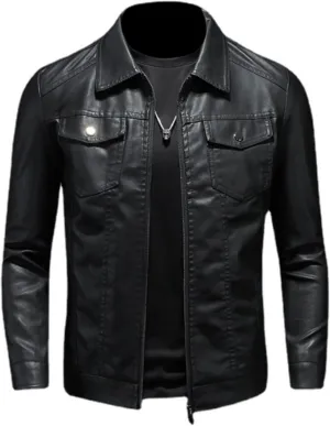 Men's Leather Jacket Male Fashion Moto Biker Jackets Autumn Faux PU Coat Hip Hop Leather Oversize Streetwear