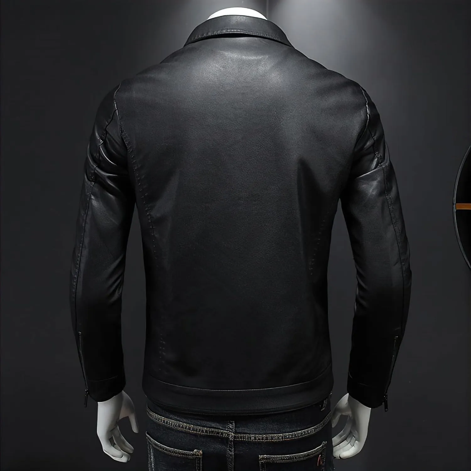 Men's Leather Jacket Male Fashion Moto Biker Jackets Autumn Faux PU Coat Hip Hop Leather Oversize Streetwear