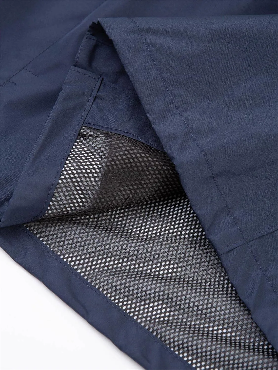Mens Lightweight Water Resistant Windbreaker Jacket Color Block Fleece Zip Up Hoodie with Pocket for Everyday Wear