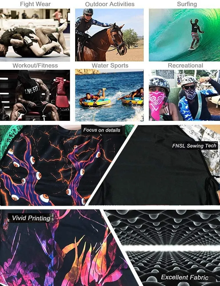 Men's Lion Series MMA BJJ Cross Training Rash Guard Shorts Spat No Gi Set