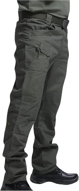 Men's Military Water Resistant Pants Relaxed Fit Tactical Combat Army Cargo Joggers Work Pants with Multi Pockets