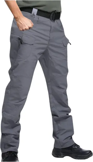 Men's Military Water Resistant Pants Relaxed Fit Tactical Combat Army Cargo Joggers Work Pants with Multi Pockets