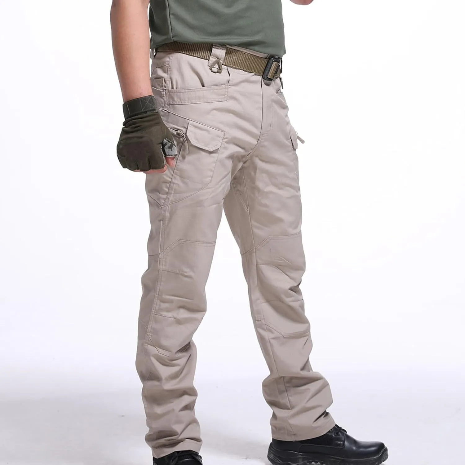 Men's Military Water Resistant Pants Relaxed Fit Tactical Combat Army Cargo Joggers Work Pants with Multi Pockets