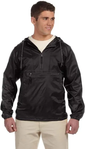 Men's Nylon Packable Pullover Hooded Jacket