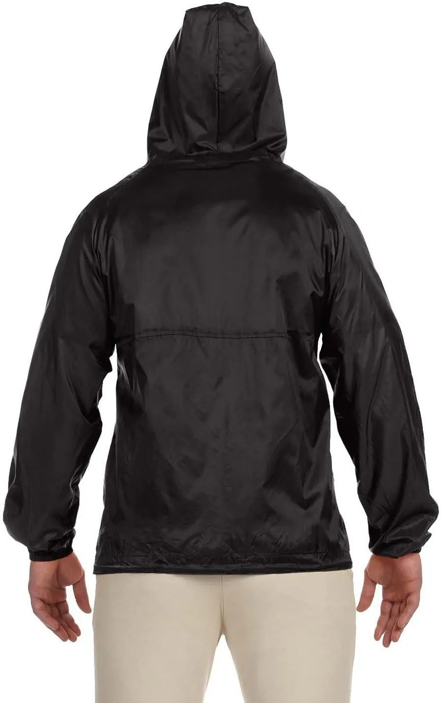 Men's Nylon Packable Pullover Hooded Jacket