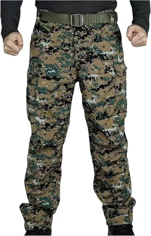 Mens Outdoor Pants Rip-Stop Military Combat Cargo Pants Lightweight Casual Hiking Work Pants Classic Tactical Pants